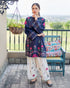 Luxury Lawn Stuff 2 Pec Full Embroidered Suit With Embroidered Trouser.