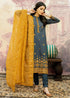 Luxury Lawn Stuff 3 Piece Full Embroidered With Organza Embroidered Dupatta.