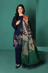 3 Piece - Unstitched Dhanak Stuff Full Embroidered Suit With Dhanak Shawl.