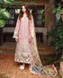 Luxury Lawn Stuff 3 Piece Full Embroidered Suit With Silk Printed Dupatta With Extra Embroidered Patches.