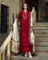 3 Piece - Unstitched Dhanak Stuff Full Embroidered Suit With Full Embroidered Shawl With Extra Patches