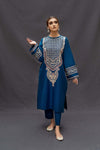 2 Piece - Unstitched Dhanak Stuff Full Embroidered Suit.