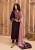 3 Piece - Unstitched Dhanak Stuff Full Embroidered Suit With Digital Printed Wool Shawl