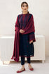 3 Piece - Unstitched Dhanak Stuff Full Embroidered Suit With Dhanak Shawl