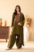 3 Piece - Unstitched Dhanak Stuff Full Embroidered Suit With Embroidered Dhanak Shawl