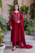 Luxury Lawn Stuff 3 Piece Full Embroidered Suit With Chiffon Embroidered Dupatta.