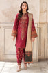 3 Piece - Unstitched Dhanak Stuff Full Embroidered Suit With Dhanak Embroiderd Shawl