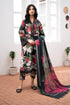 3 Piece - Unstitched Khaddar Stuff All Over Digital Printed Suit With Digital Printed Khaddar Shawl With Embroidered Patches.