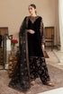 3 Piece - Unstitched Velvet Stuff Full Embroidered Suit With Full Organza Embroidered Dupatta.