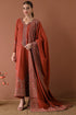 3 Piece - Unstitched Dhanak Stuff Full Embroidered Suit With Dhanak Embroiderd Shawl With Pallu Lace