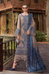 3 Piece - Unstitched Dhanak Stuff Full Embroidered Suit With Printed Blended Shawl